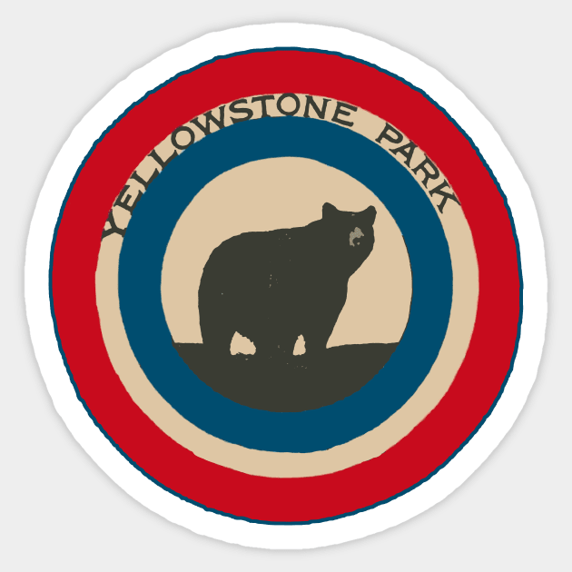 Vintage Yellowstone Decal Sticker by zsonn